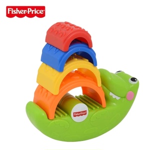 专柜正品早教益智幼儿费雪小鳄鱼叠叠乐CDC48玩具Fisher Price