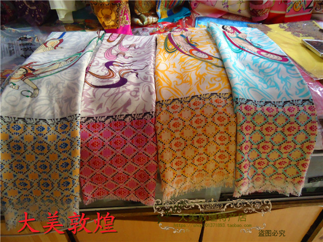 敦煌壁画飞天特色包邮围巾披肩