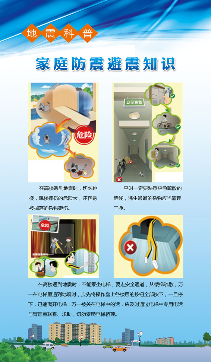 727海报印制写真喷绘291地震科普知识宣传栏家庭防震避震知识2