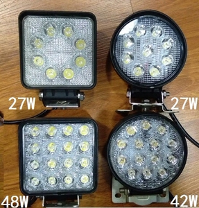 48W27W42瓦LED越野车摩托车货车游艇船舶射灯LED大功率汽车探照灯