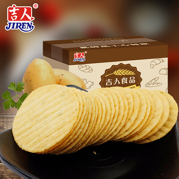 吉人 开心的土豆 非油炸薯片 500g 优惠券折后￥19.9包邮（￥29.9-10）