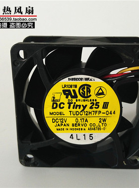 日本伺服 TUDC12H7FP-044 6CM/6025 12V 0.17A 2W 机箱服务器风扇