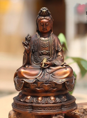 纯铜观世音菩萨佛像特价包邮