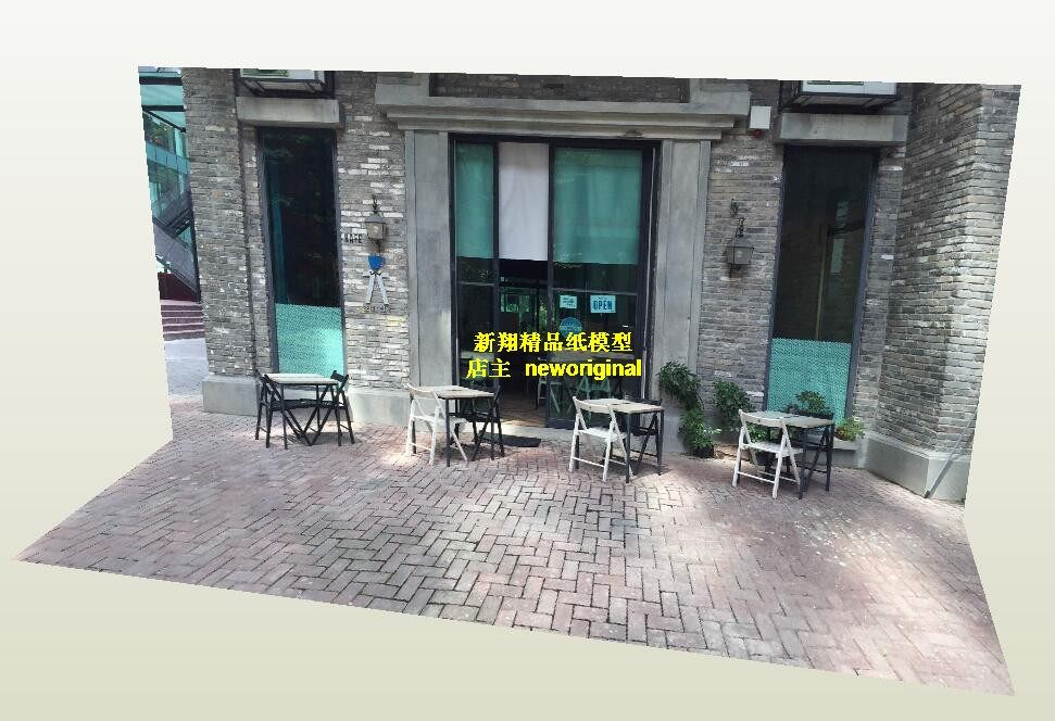 1比18 街道商店咖啡馆餐馆兵人场景娃娃兵人车模汽车场景模型