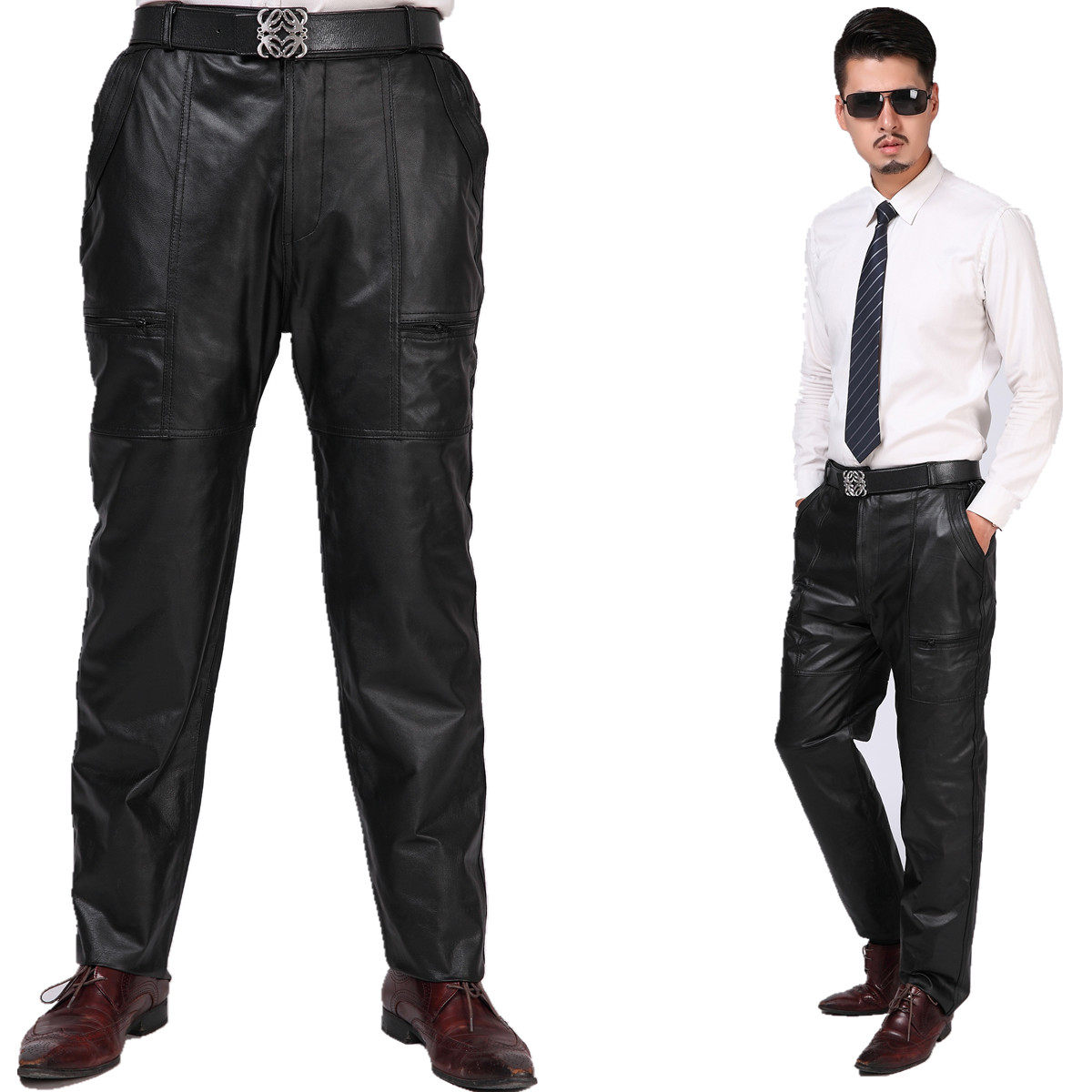 Pantalon cuir homme en vrac pour hiver - Ref 1483604 Image 1