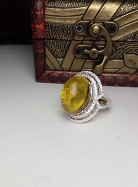 925银水钻大宝石活口空托