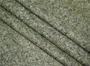 意大利原装进口/灰色羊毛雪花呢毛料布料/西装休闲装裤子裙子套装