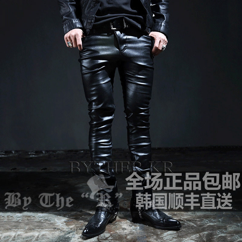 Pantalon cuir homme droit pour printemps - Ref 1492668 Image 1