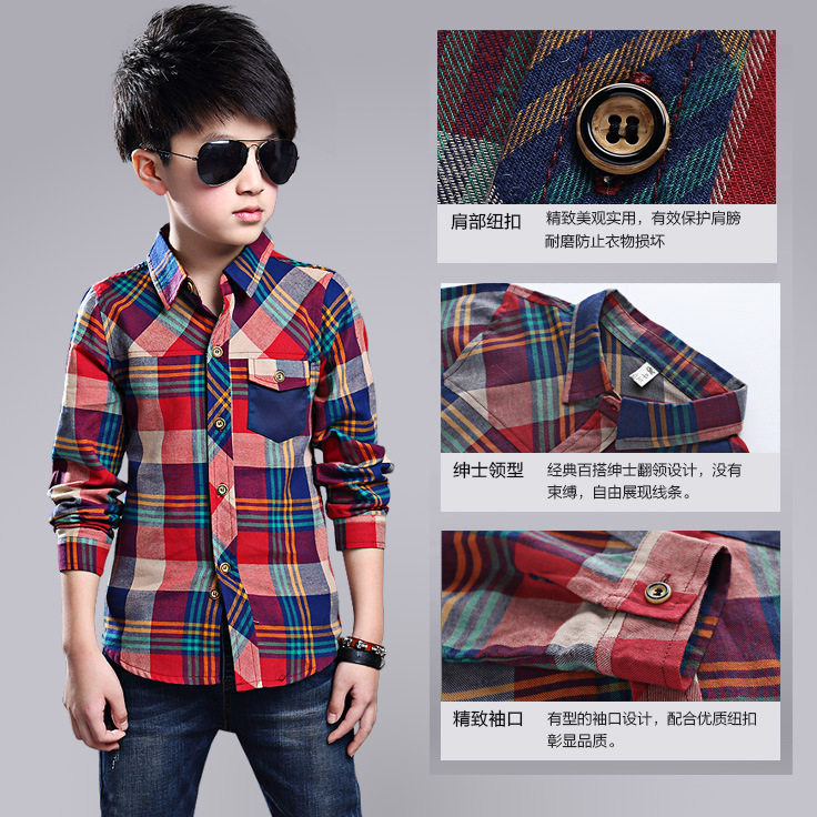 Chemise garcon à manche longue - Ref 2076029 Image 1