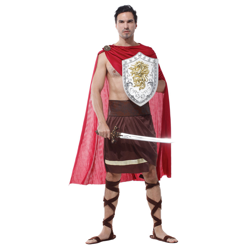 cos舞会服装 古罗马百夫长武士服 希腊角斗士 斯巴达勇士服