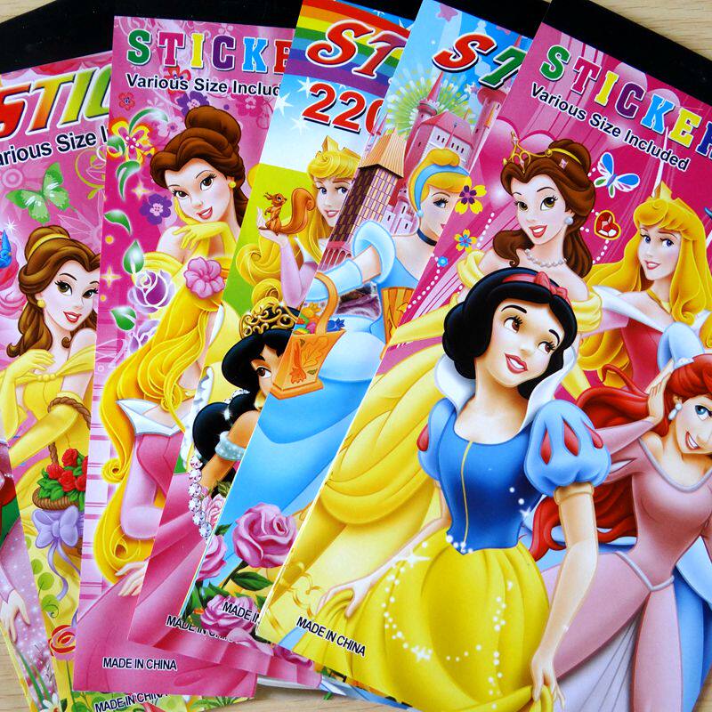 公主卡通贴画本儿童生日礼物女童不干胶贴贴纸书小玩具