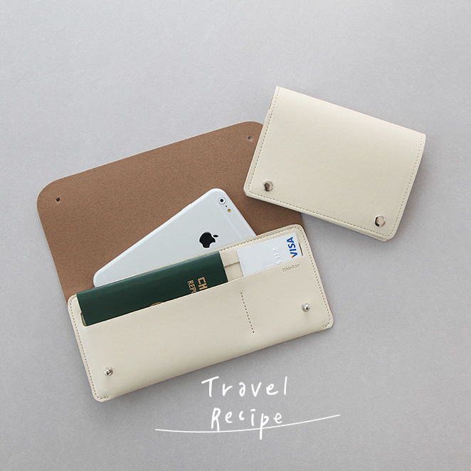 韩国进口简约长款钱包皮革手机包纯色护照夹旅行证件包票据卡夹 箱包皮具/热销女包/男包 证件包 原图主图
