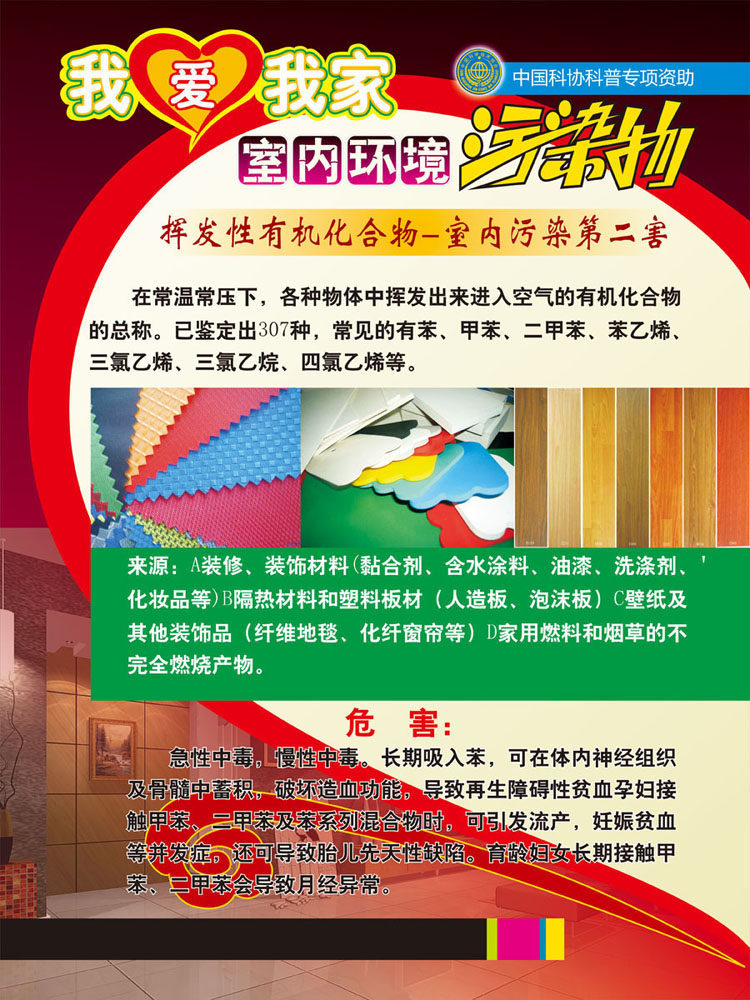 742海报印制展板写真喷绘贴纸453科普文化传播挥发性有机化合物