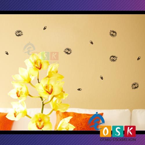 灰尘精灵 煤煤虫 煤鬼屎仔 煤炭屎鬼 煤球 墙贴 动漫 卡通 痛车贴