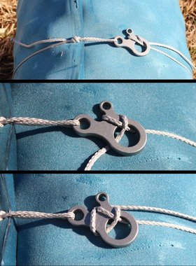 3孔式 多用绳结 伞绳连接扣 挂扣 户外EDC用品快速结绳扣打结工具