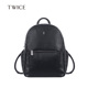 Twice 真牛皮包包休闲背包 真皮书包韩版 专柜正品 女士双肩包