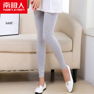南极人打底裤女外穿薄款春夏季显瘦韩版浅灰色九分裤子七分裤大码