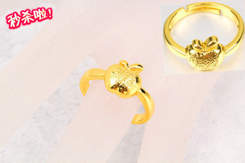 女士开口沙金戒指首饰品