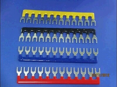 TB-1512TBC/TBR/TBD接线端子MY继电器短接片25A10位Y型连接条间距