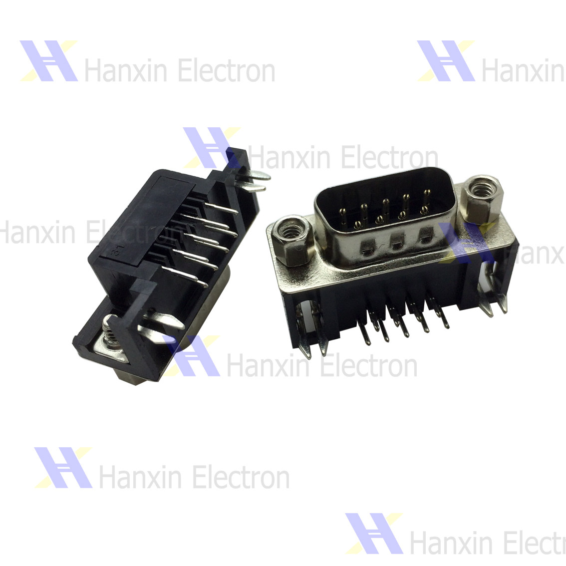 厂家直销DB9针公座 焊线式串口插头 DB9插座 RS232连接器VGA插座