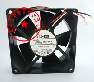 24V 0.28A 3112KL 全新原装 B69 8032 05W 散热风扇8CM双滚珠 NMB