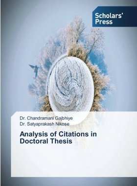 【预售】Analysis of Citations in Doctoral Thesis