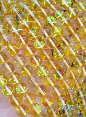diy水晶金黄色光面手作风散珠