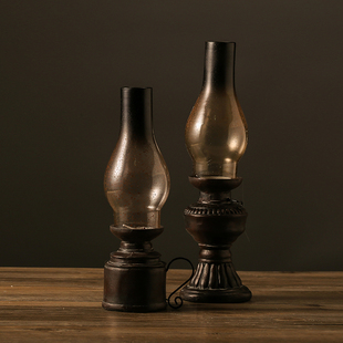 70年代老物件复古老式煤油灯模型道具装饰摆件酒吧咖啡厅怀旧摆设