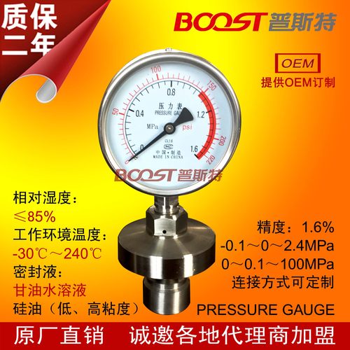 不锈钢江苏压力表BOOST/普斯特