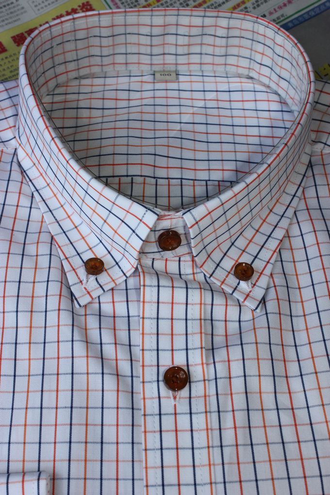 tngt推荐高支橘色男士长袖衬衫