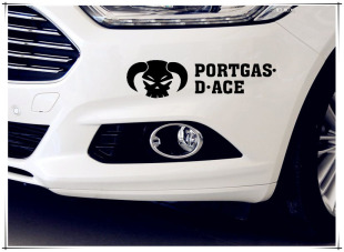 改装 汽车遮挡盖划痕贴保险杠灯眉刮痕贴 贴 贴纸 海贼王