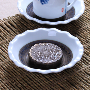 茗盛堂 手工铁锈釉窑变 陶瓷壶承壶托干泡盘养壶垫 茶席茶道配件