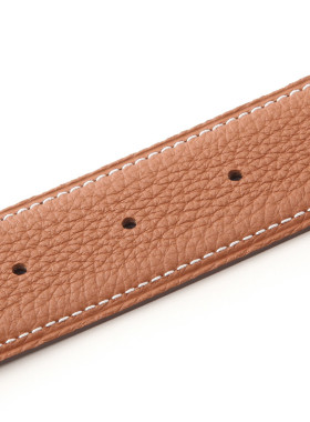 H扣头双面头层牛皮皮带3.2cm 3.8cm无头带身真皮腰带无扣配件裤带