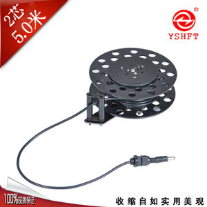 旭晟电线自动收卷盘绕线器电脑DC线卷线盘两芯拖线盘移动电源线盘