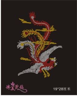 太极服烫钻对称图案可定制