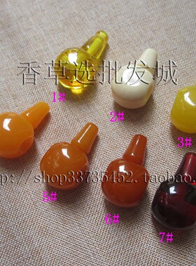 DIY佛珠念珠配件仿琥珀蜜蜡藏式三通佛塔佛头穿108颗4872