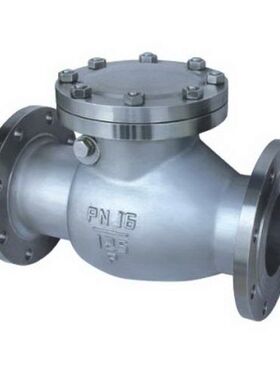 304不锈钢法兰止回阀旋启式卧式单向阀H44W/H-16Pdn50 65 80 100