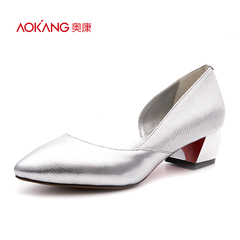 Aokang shoes spring 2016 new light crude with low cut shoe pointed bright shoes women's shoes