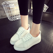 New Korean version of the cake heavy bottom in winter white canvas shoes women's shoes white shoes canvas shoes women's shoes at the end of the tide