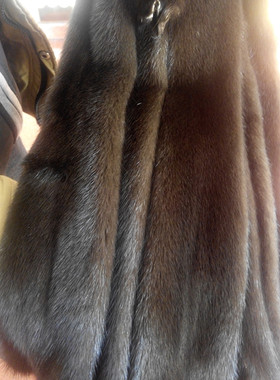 整张水貂皮原材料整貂进口服装毛领貂毛内胆原料帽子围巾围脖母皮