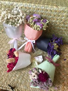 zakka迷你小花束满天星水晶草美人草勿忘我狗尾草干花闺蜜情人礼