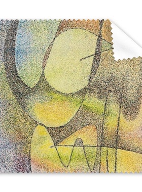 黄色紫色不规则线条欧美风情画眼镜布屏幕清洁布礼物手机屏幕擦