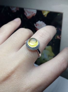 925银复古风格麻花花纹围绕小巧