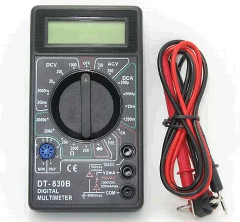 DT830B手持式数字万用表 数字 万能表 电工用万用电表 送测量表笔