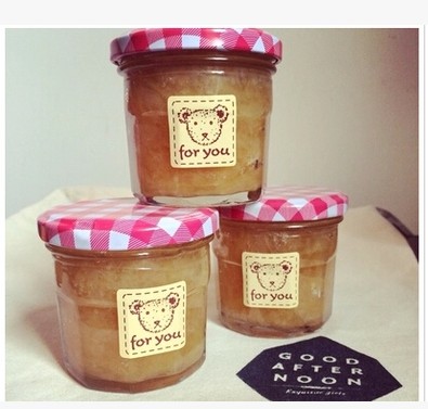 法国巧婆婆玻璃果酱瓶蜂蜜瓶燕窝瓶酱菜瓶糖果瓶复古布纹盖