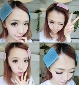 碎发贴固定刘海发贴两片装 刘海固定无痕发帖 魔法贴洗澡韩版发饰
