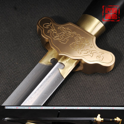 花纹钢太极剑神龙宝剑武术表演剑