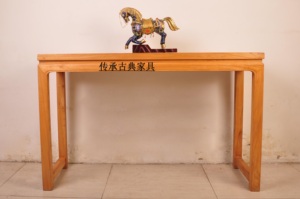 老榆木条案新中式实木玄关桌供桌玄关台墙边桌条案条几简约条桌