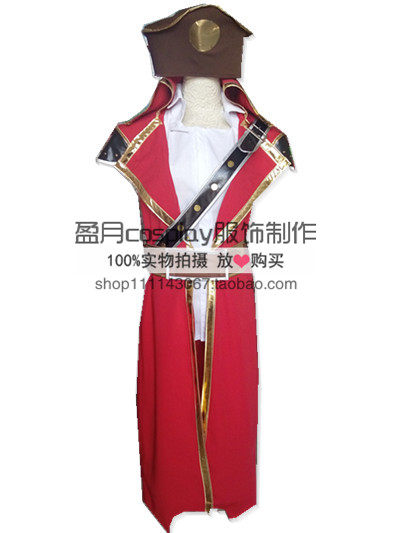 英雄联盟cos男装海洋之灾普朗克cosplay海盗船长cos服饰定做