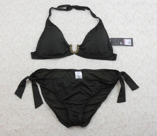 F534外贸原单系带性感聚拢效果好 XL泳衣 L泳裤 比基尼泳衣套装